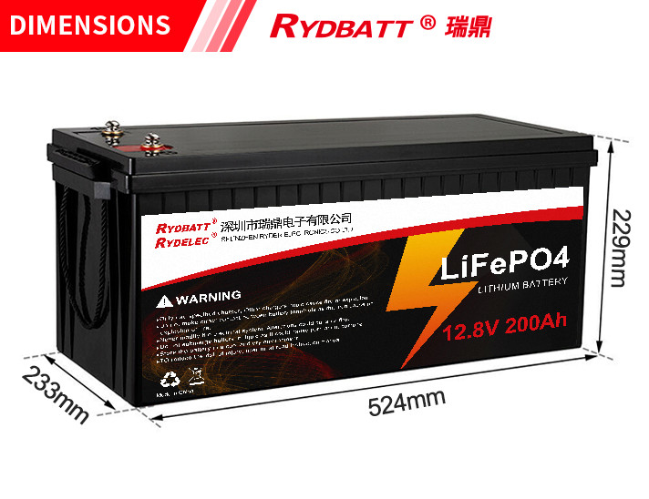 Wieder aufladbare tiefe Zyklus-Batterie Bluetooth 12V 200Ah LiFePO4 imprägniern für RV-Lager